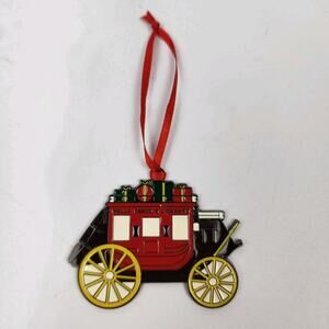 Wells Fargo Bank Stagecoach Enamel Christmas Tree Ornament